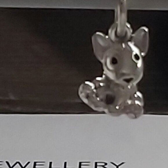 Authentic PANDORA Sterling Silver Bulldog Terrier Puppy Dangle 798010EN16 - Picture 7 of 9